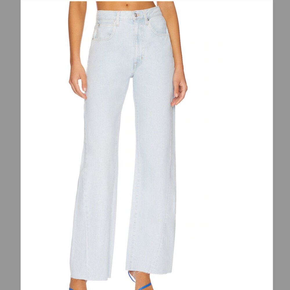 SLVRLAKE Light Wash Wide Leg Jeans